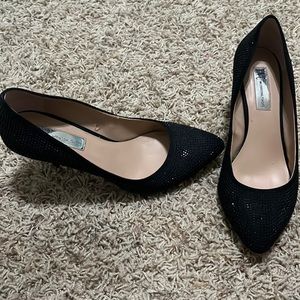 INC black rhinestone heels